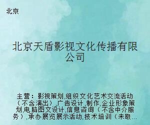 北京天盾影視文化傳播公司網(wǎng)頁(yè)制作方案